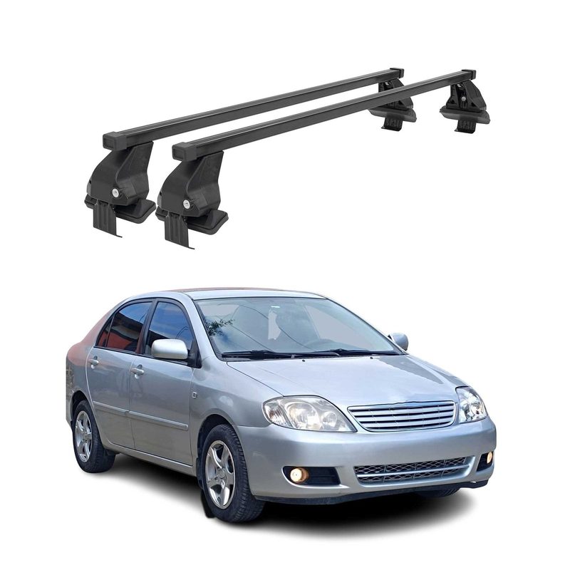 2003-2013 Toyota Corolla Sedan Roof Rack Cross Bars Black